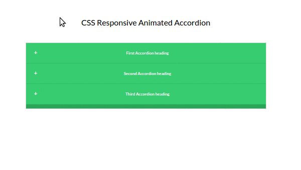 Css responsive animated accordion