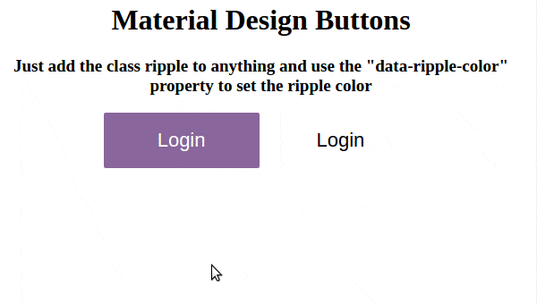 Material design ripple