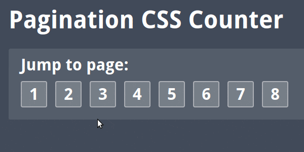 Pagination css counter