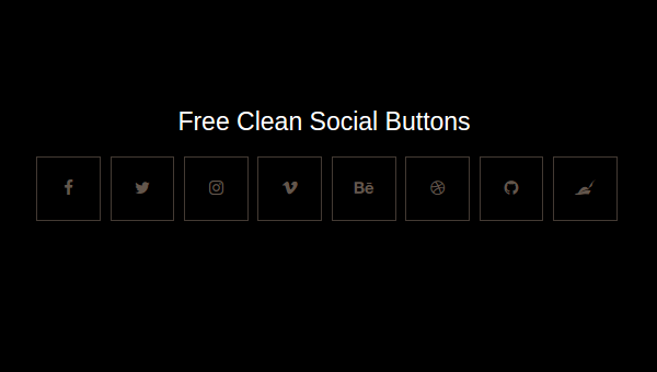 Clean social buttons