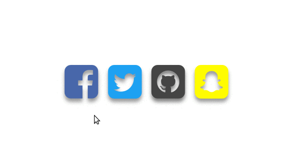 Floating social buttons using font awesome
