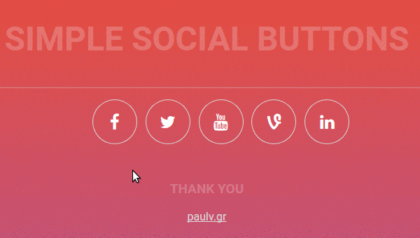 Simple css social buttons