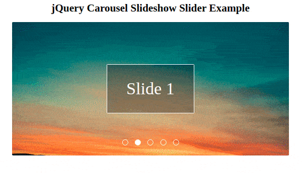 Jquery carousel slideshow slider