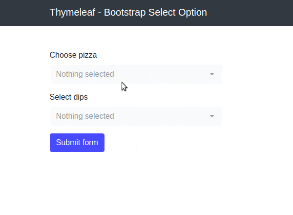 Thymeleaf bootstrap select options
