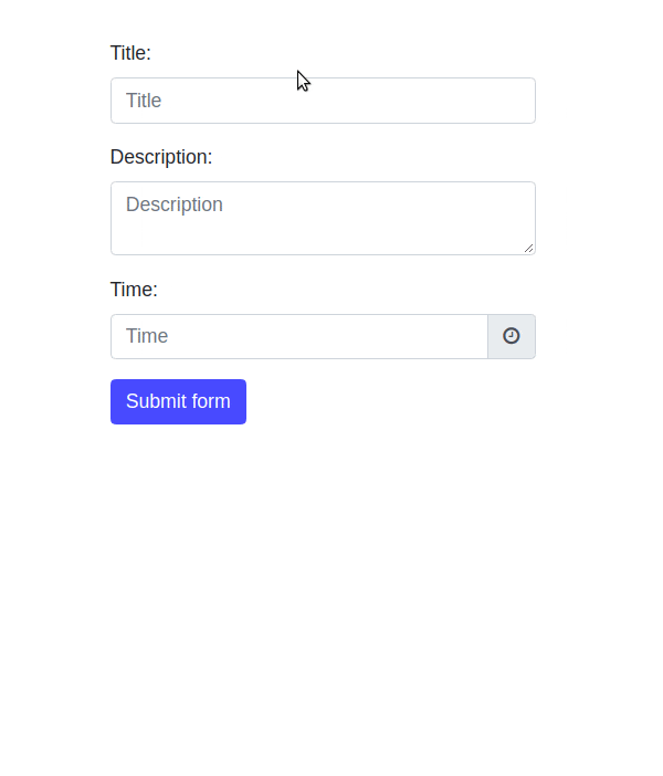 Thymeleaf bootstrap time picker