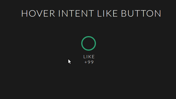 Hover intent like button