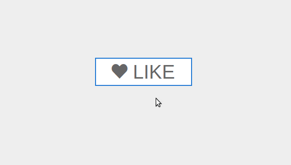 Like button with slide background