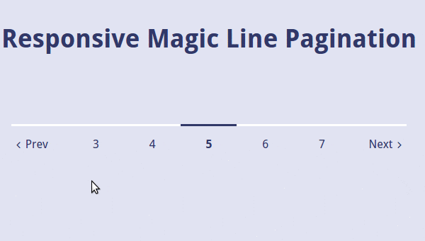 Responsive magic line pagination