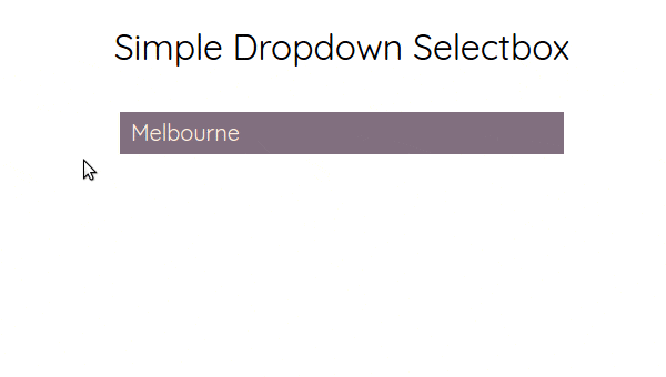 Simple dropdown selectbox