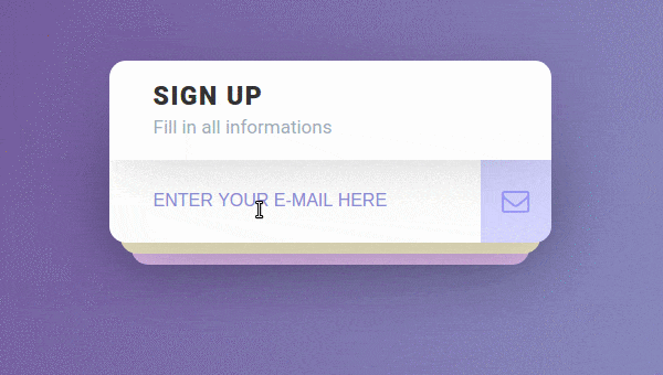 Interactive sign up form