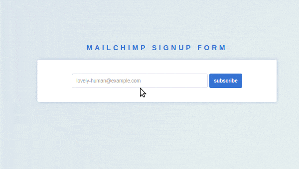 Ajax mailchimp signup form