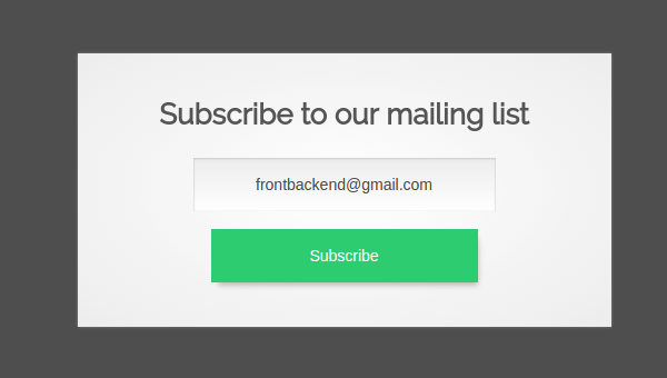 Subscribe to our mailing list form