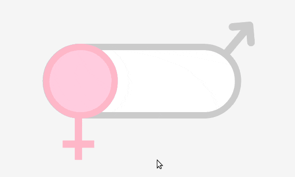 Gender toggle pure css