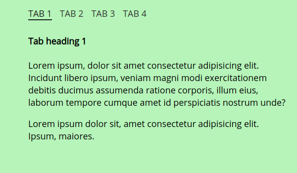 Pure css tabs simple
