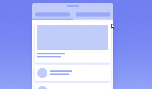 Ui ux example of tab switch with animation