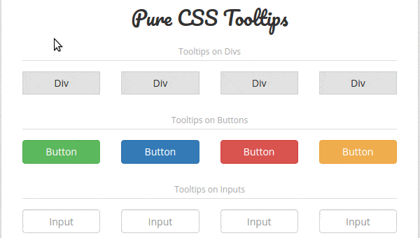 Pure CSS tooltips