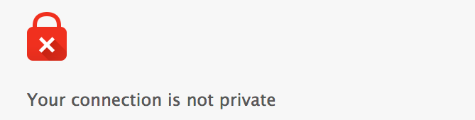Connection is not private