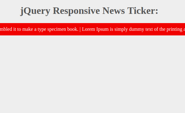 Jquery responsive news ticker