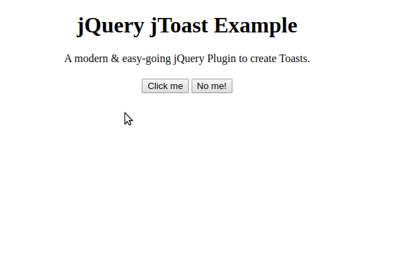 Jquery simple toast plugin