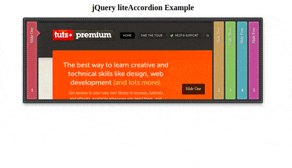 Horizontal Accordion Plugin for jQuery | FrontBackend