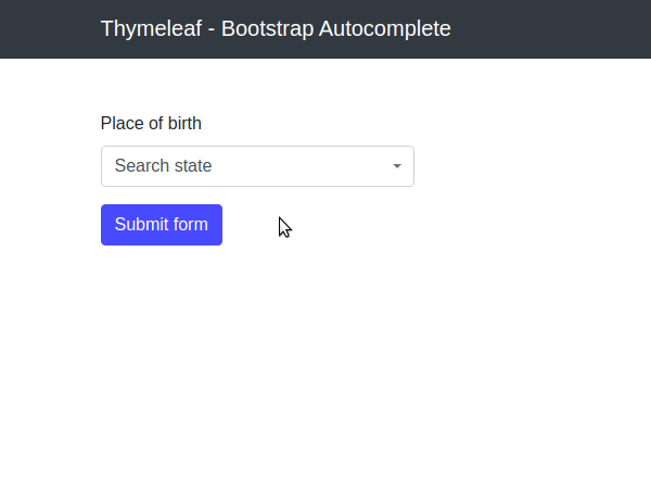 Thymeleaf bootstrap autocomplete input