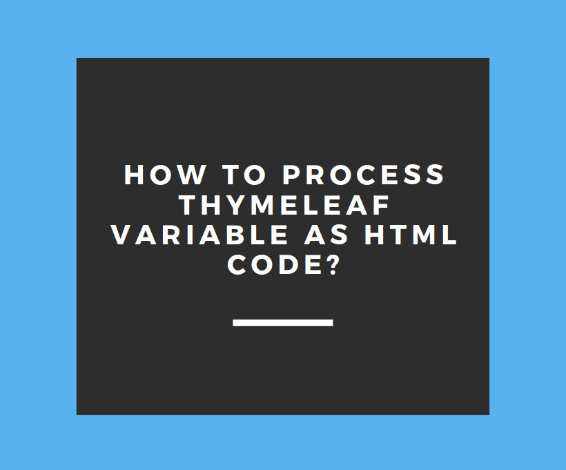 How to process Thymeleaf variable as HTML code? FrontBackend